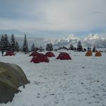 base camp of kuaripass pangarchulla peak trek